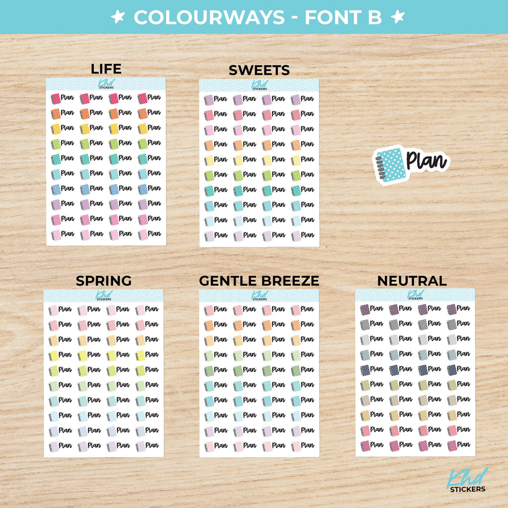 Plan Planner Stickers