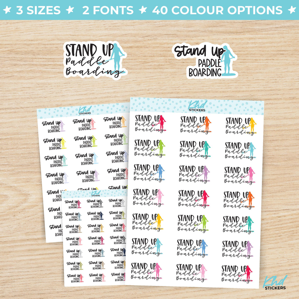 Stand Up Paddle Boarding Stickers Small