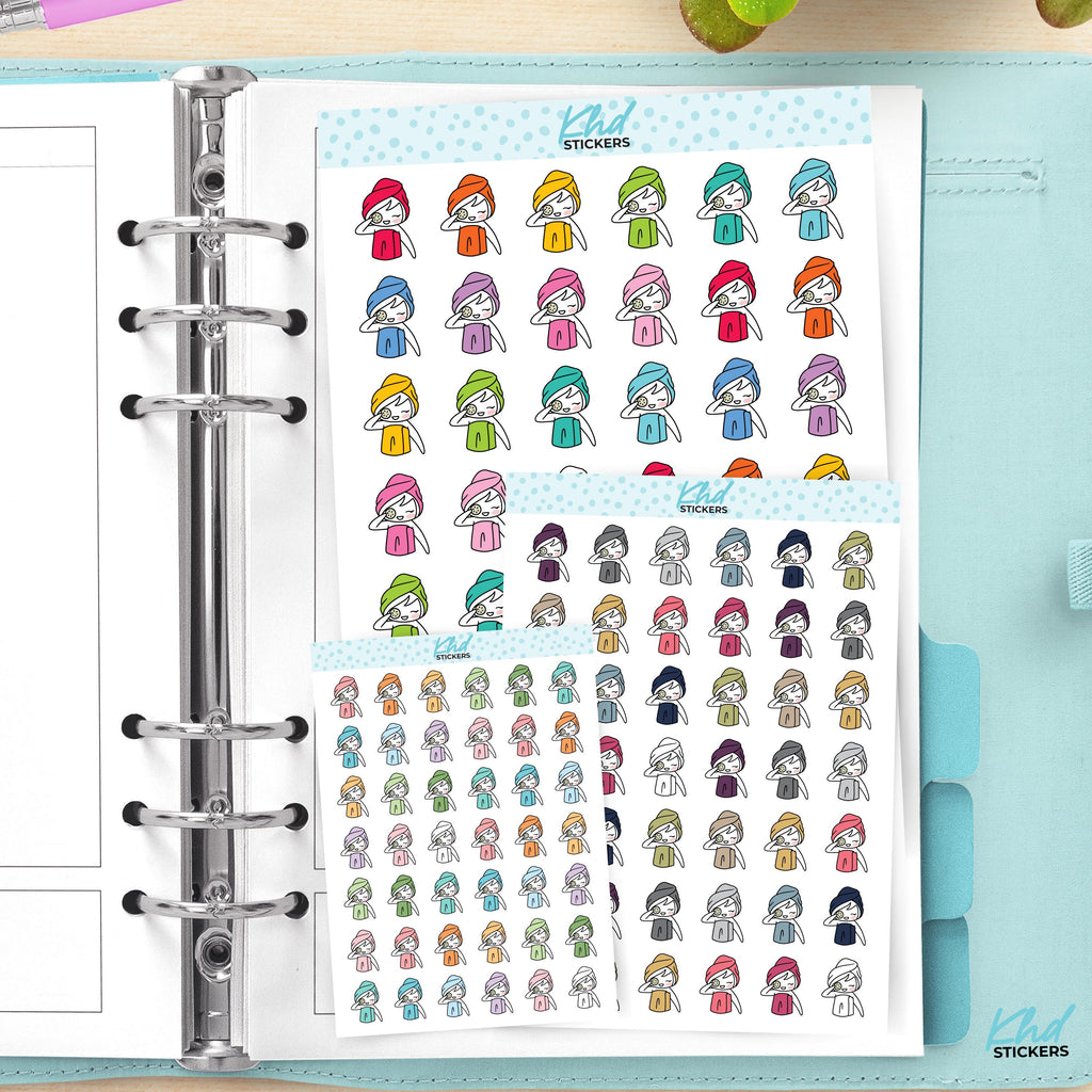 Planner Girl Leona Spa Facial Day Planner Stickers