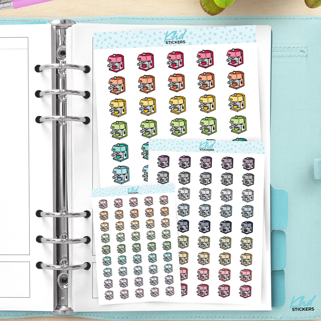 Coffee Machine Planner Stickers