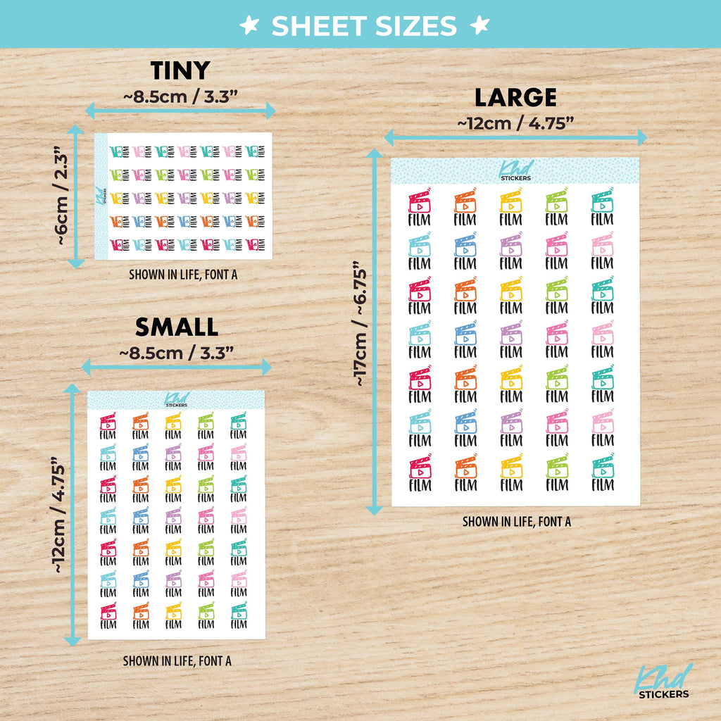 Film Planner Stickers