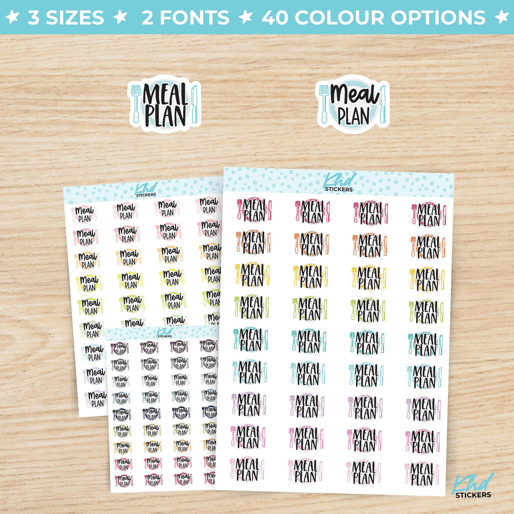 Meal Plan Stickers Small