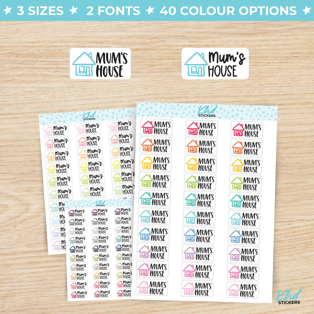 Mum&#39;s House Planner Stickers Small