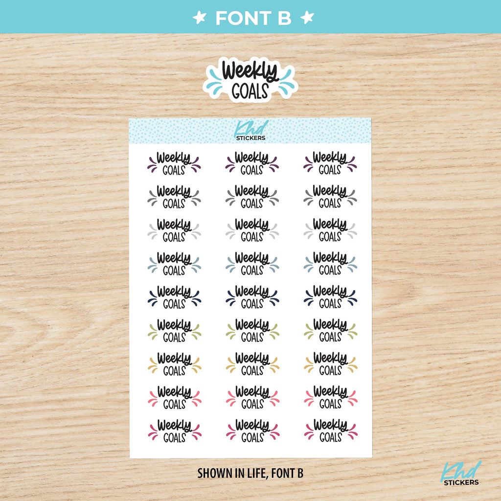 Weekly Goals Stickers