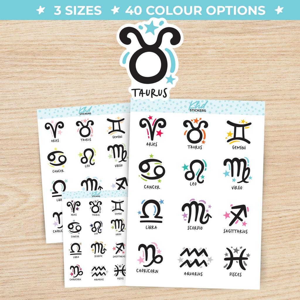 Star Sign Planner Stickers Small