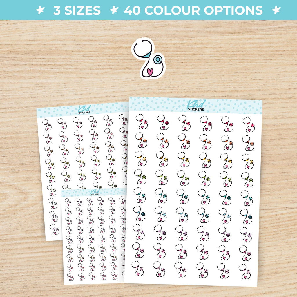 Stethoscope Medical Stickers Small