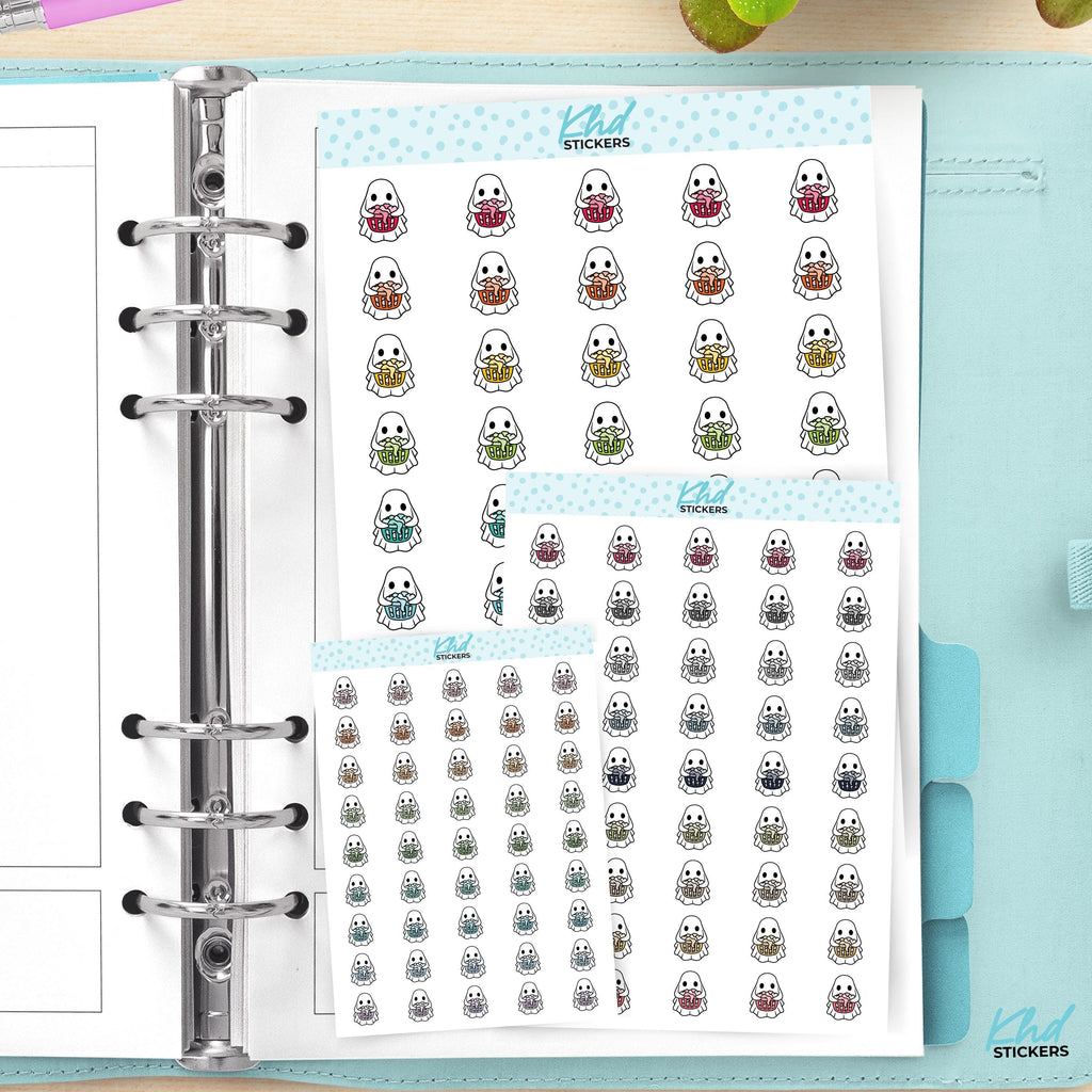 Ghost Laundry Time Planner Stickers