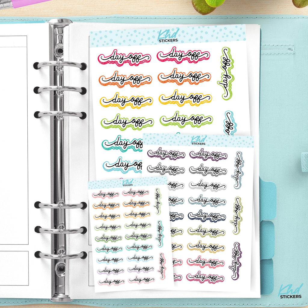 Day Off Planner Stickers