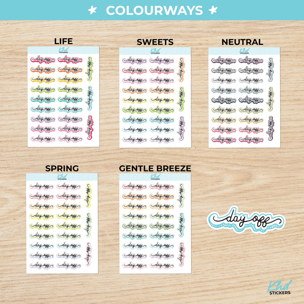 Day Off Planner Stickers