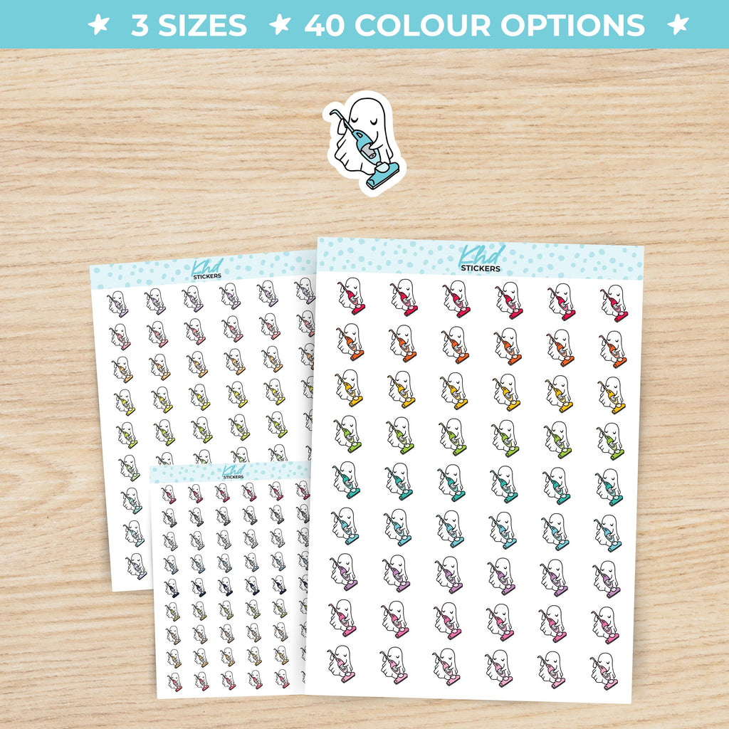 Ghost Vacuum Time Planner Stickers Small / LIFE