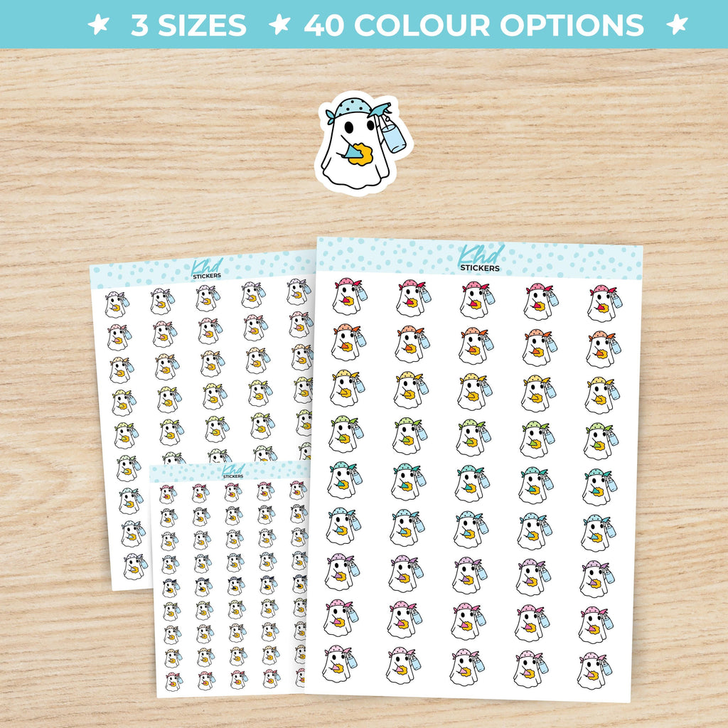 Cleaning Ghost Planner Stickers Small / LIFE