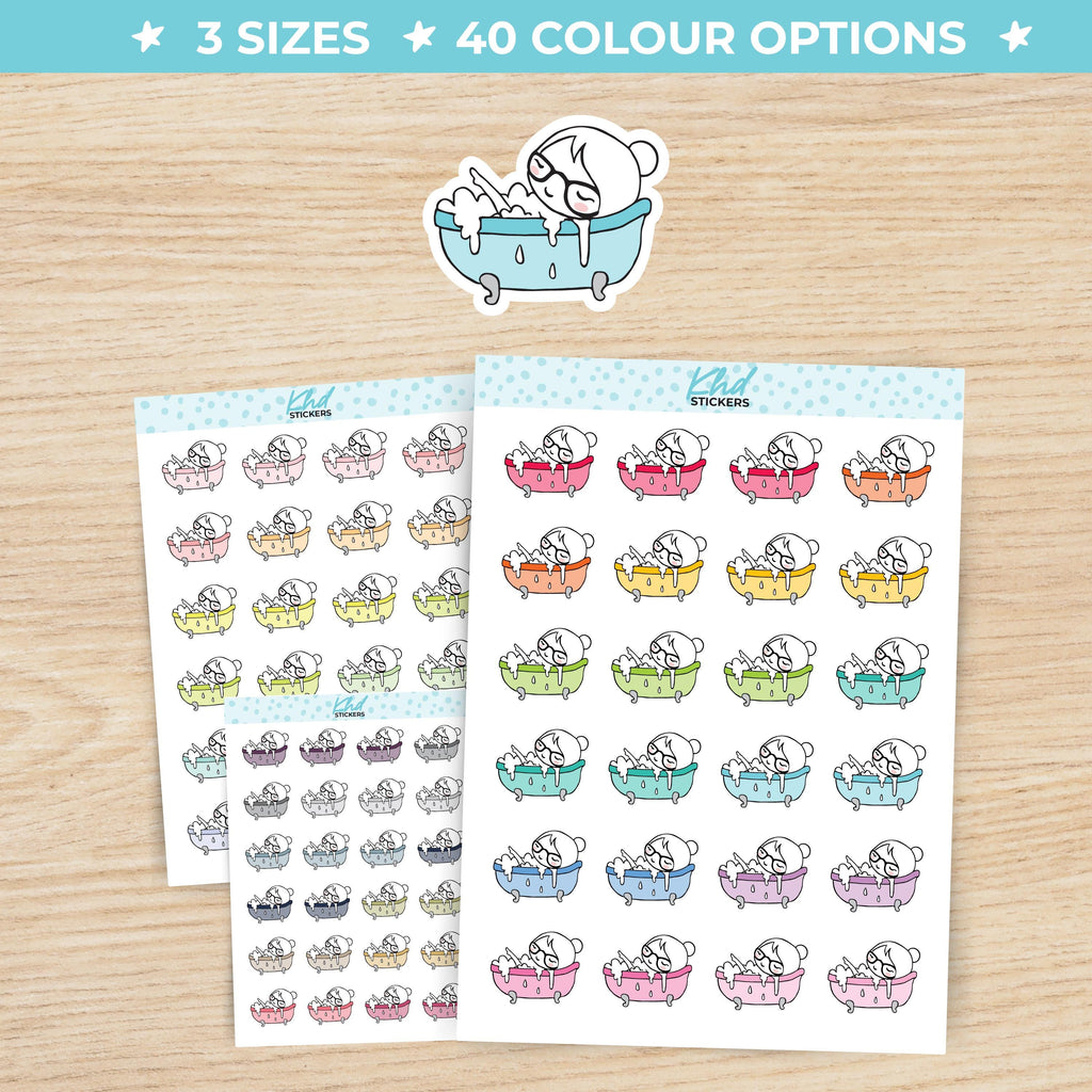 Planner Girl Leona Bathtime Stickers Large