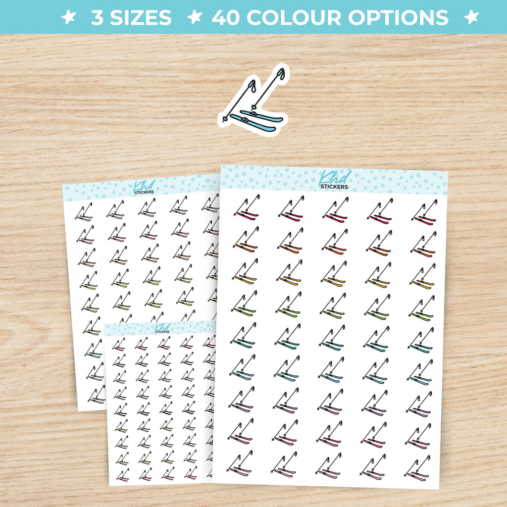 Skiing Planner Stickers