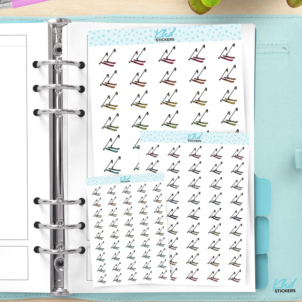 Skiing Planner Stickers