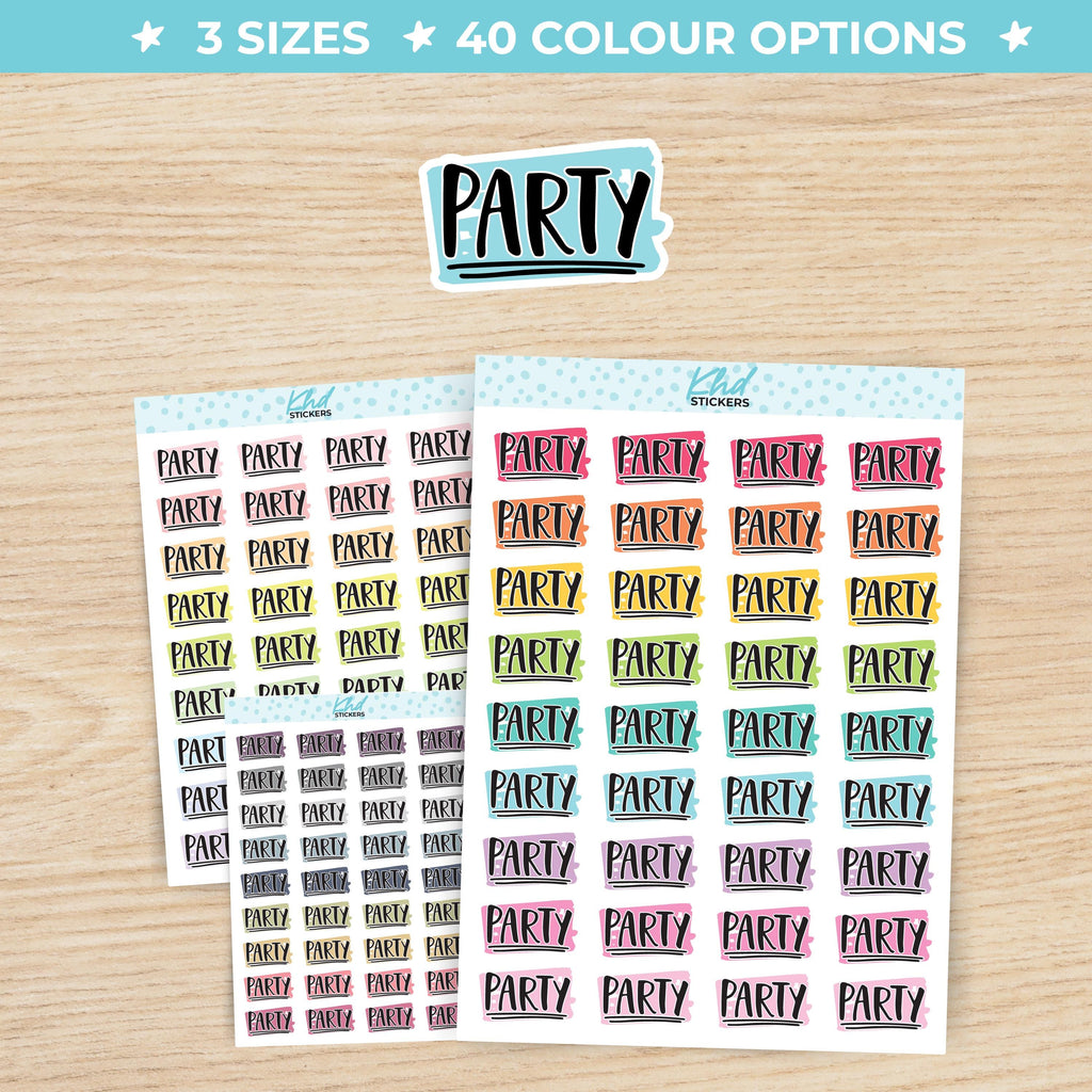 Party Stickers Small