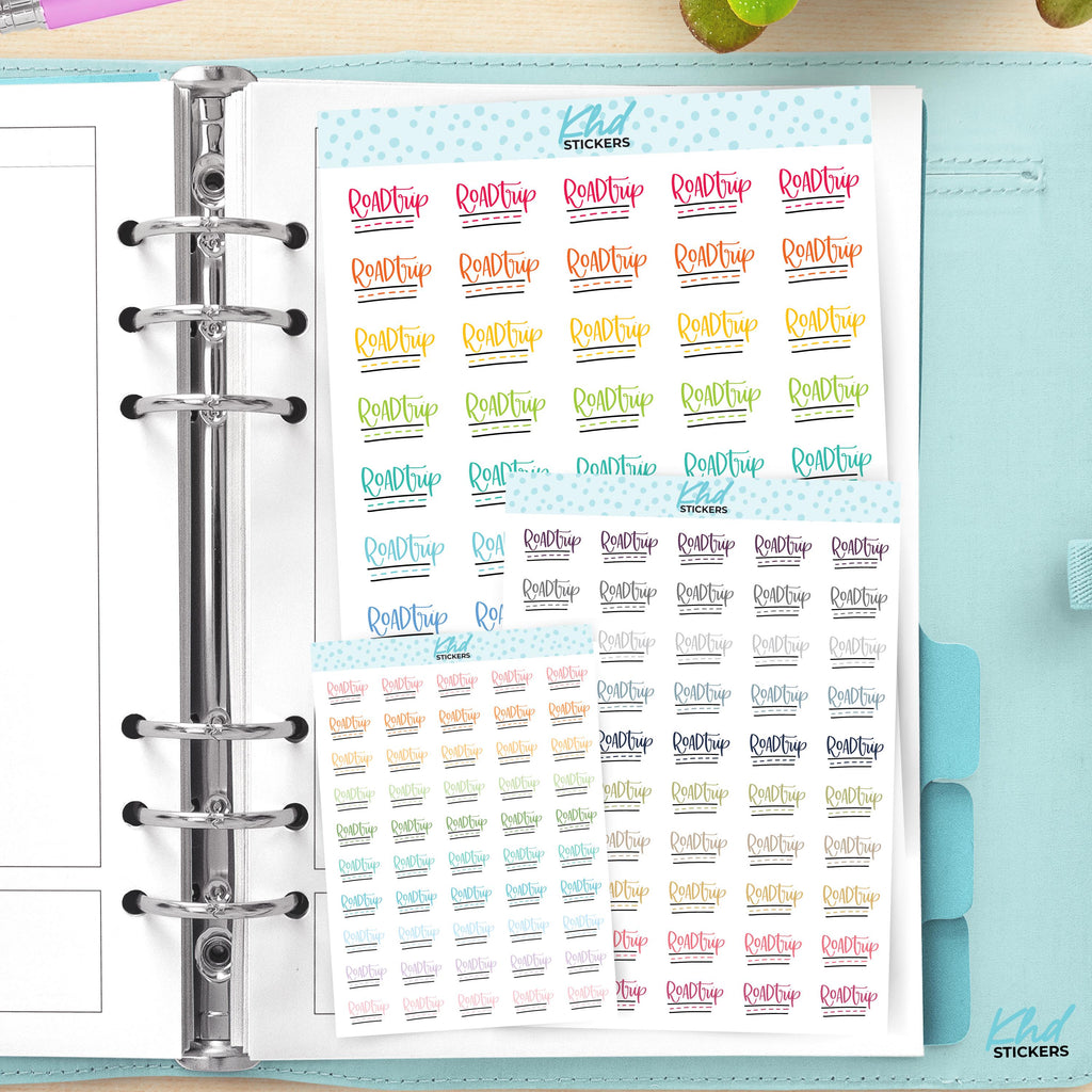 Road Trip Planner Stickers