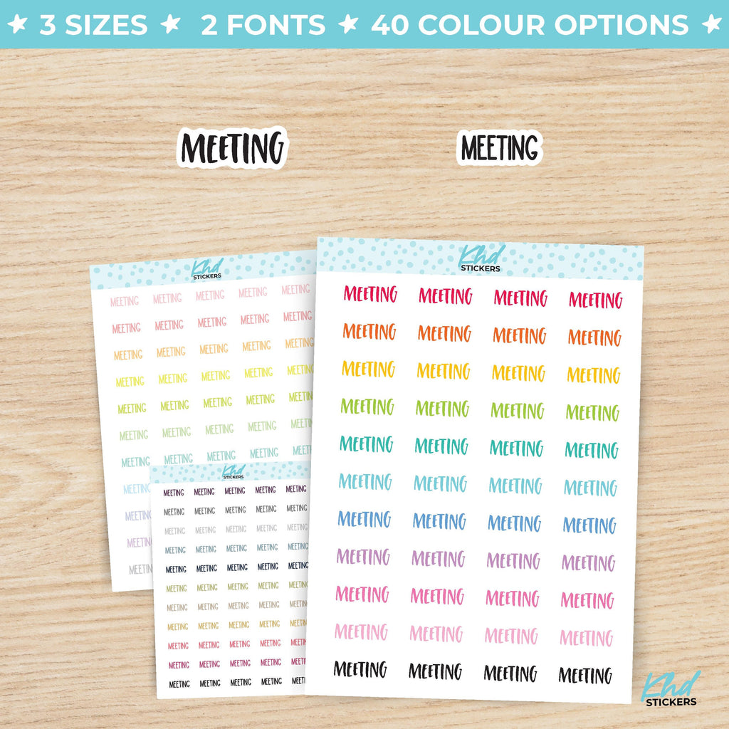 Meeting Planner Stickers