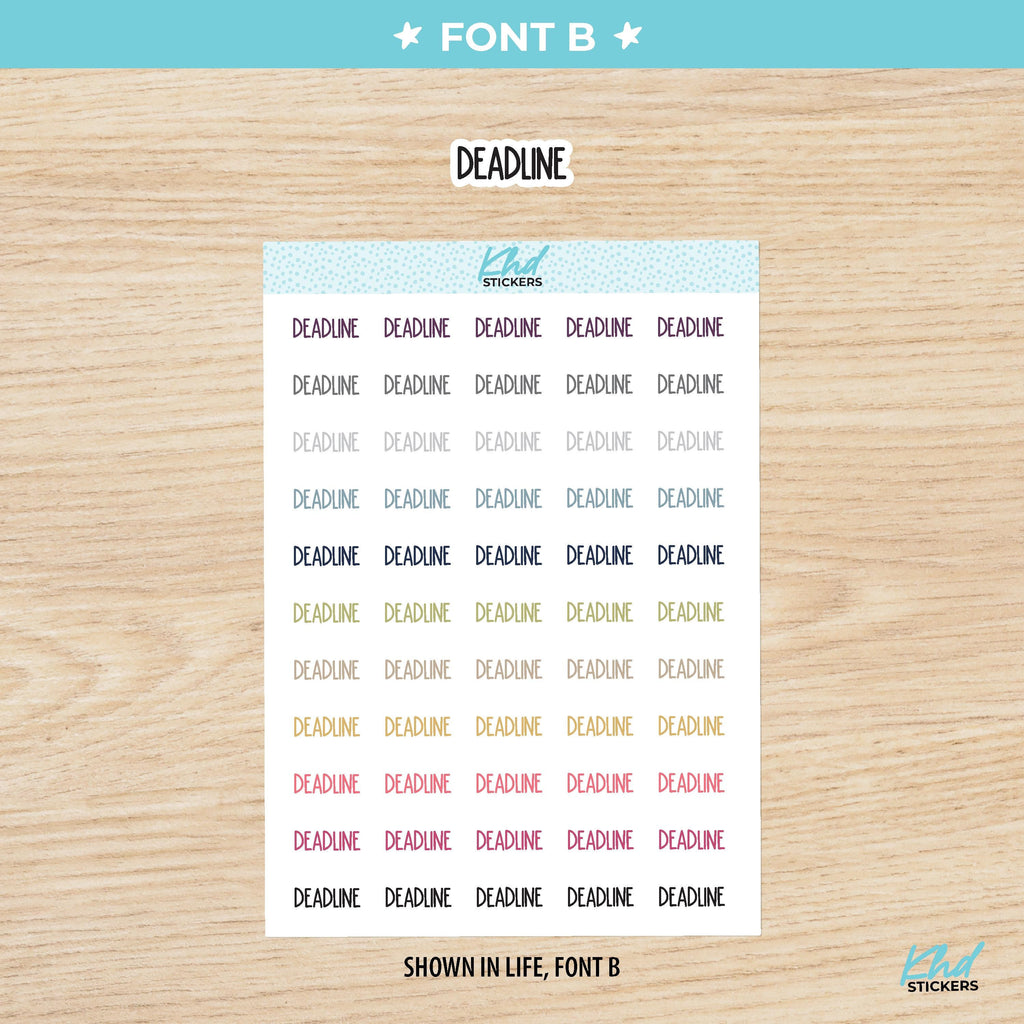 Deadline Planner Stickers