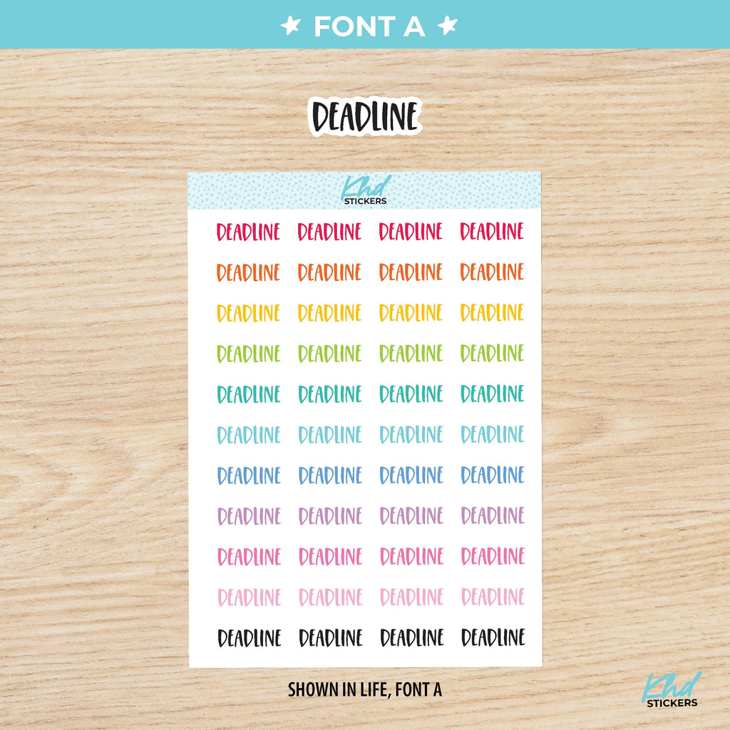 Deadline Planner Stickers