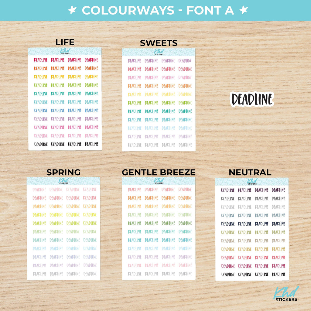 Deadline Planner Stickers