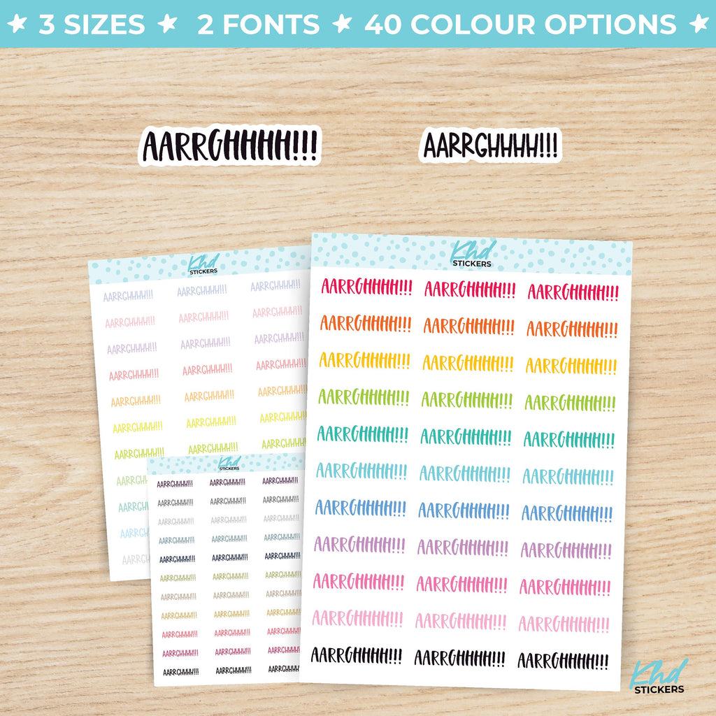 aarrghhhh!!! Planner Stickers