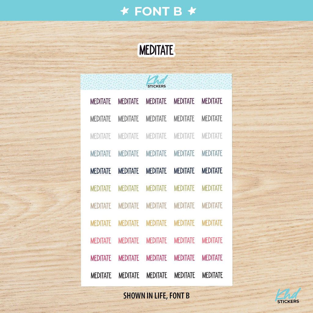 Mediate Planner Stickers