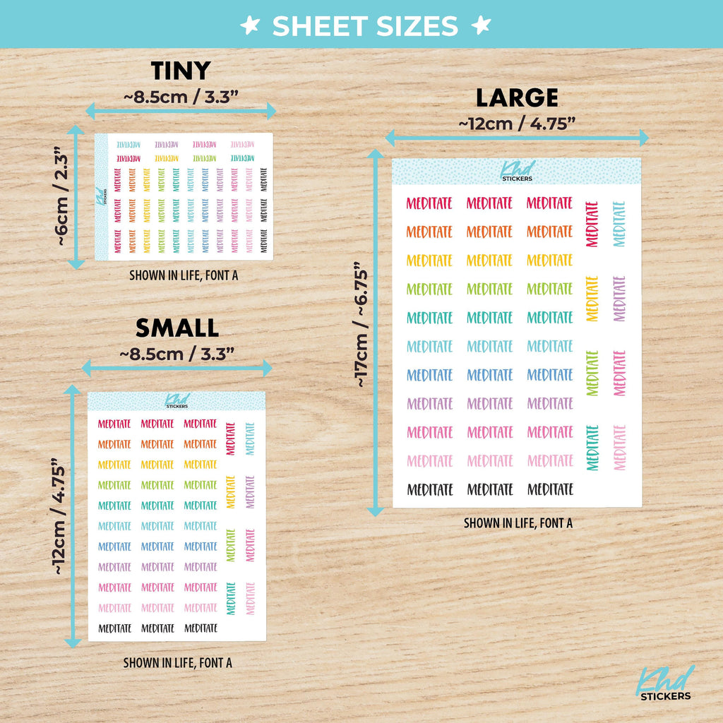 Mediate Planner Stickers