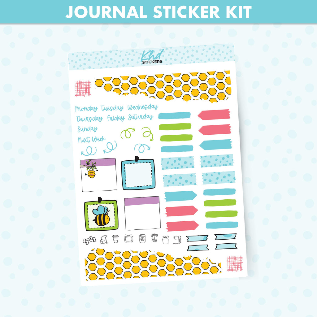 Busy Bee Journal Weekly Sticker Kit