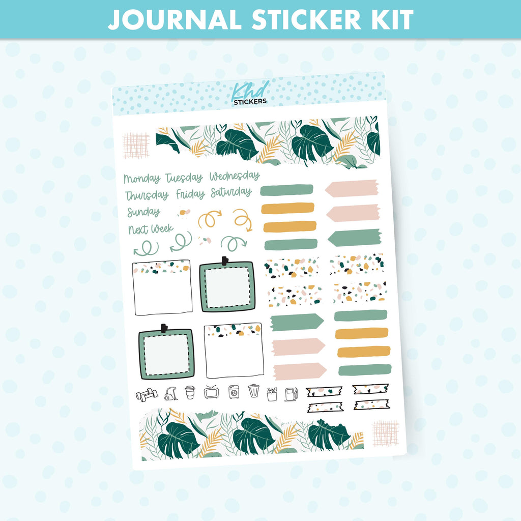 Tropical Journal Weekly Sticker Kit