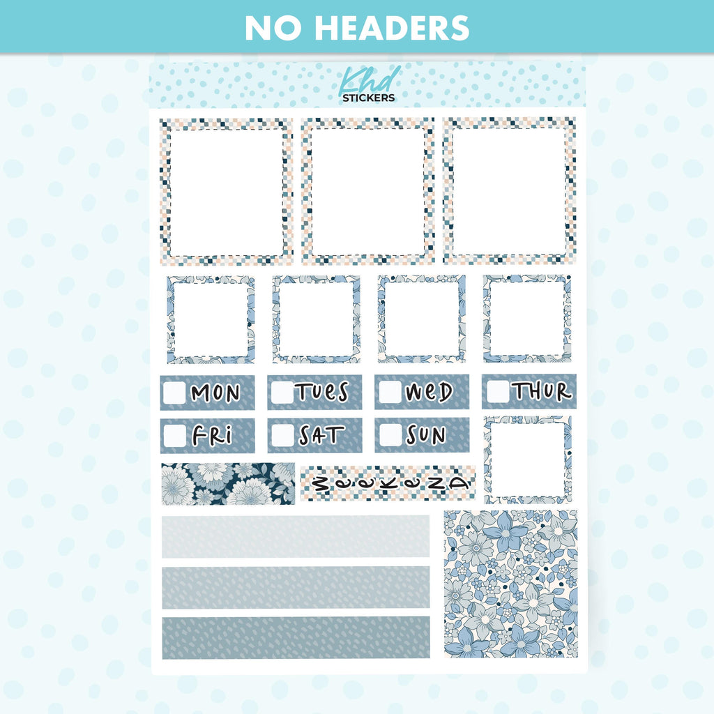 Boho Flower Lime Weekly Planner Sticker Kit