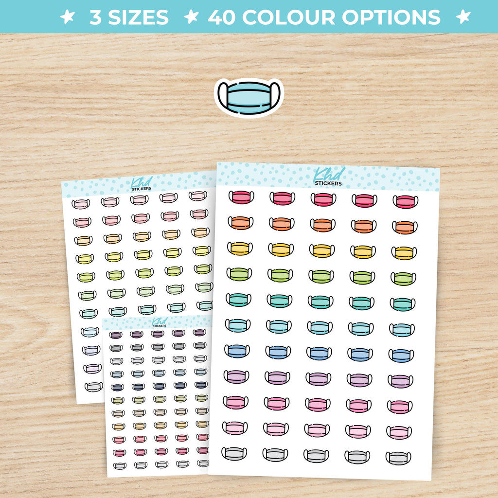 Face Mask Icon Stickers Small