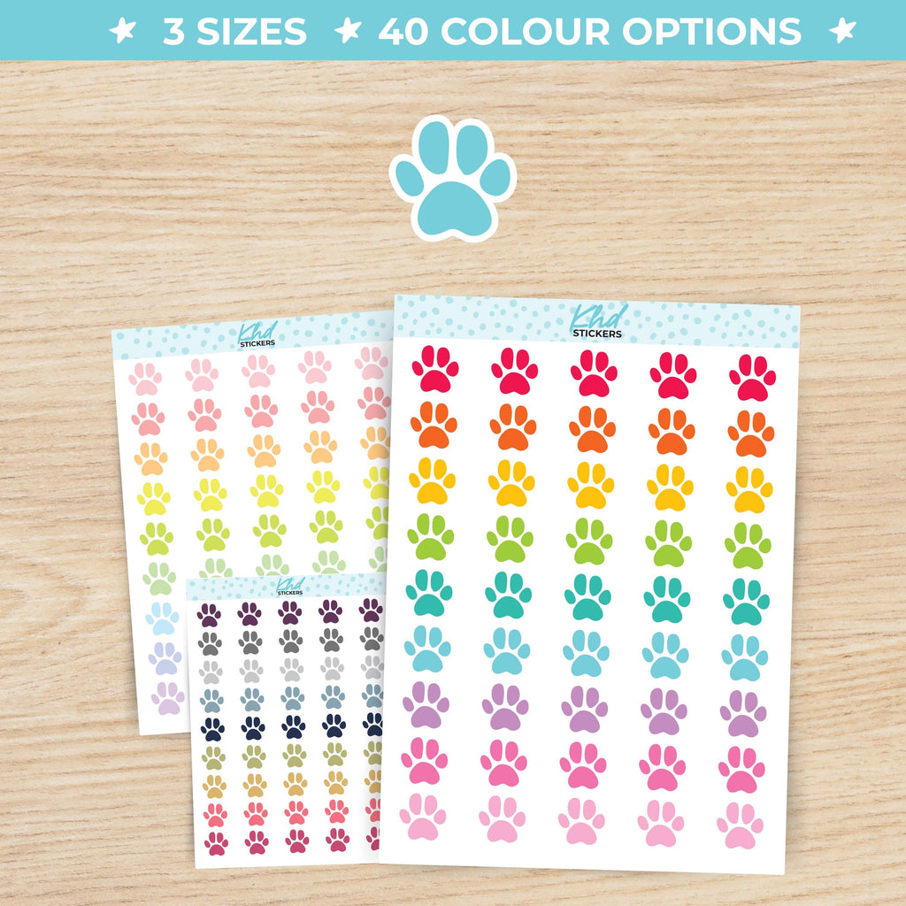 Paw Print Icon Stickers Small