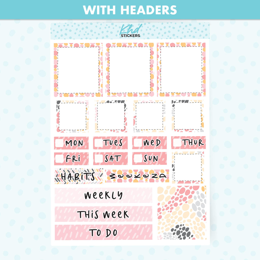 Pretty Spots Lime Weekly Planner Sticker Kit, Set 47027