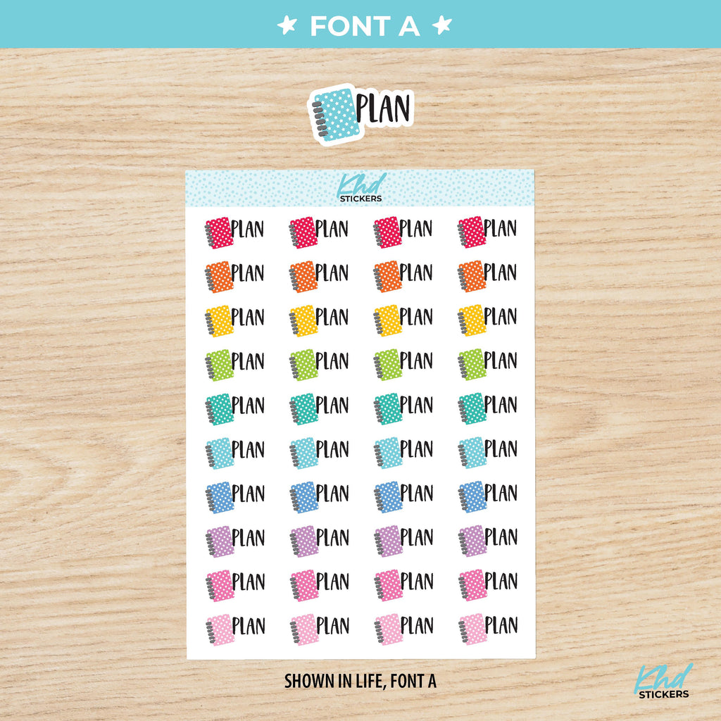 Plan Planner Stickers