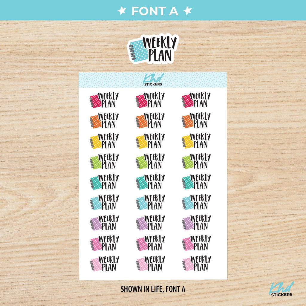 Weekly Plan Stickers