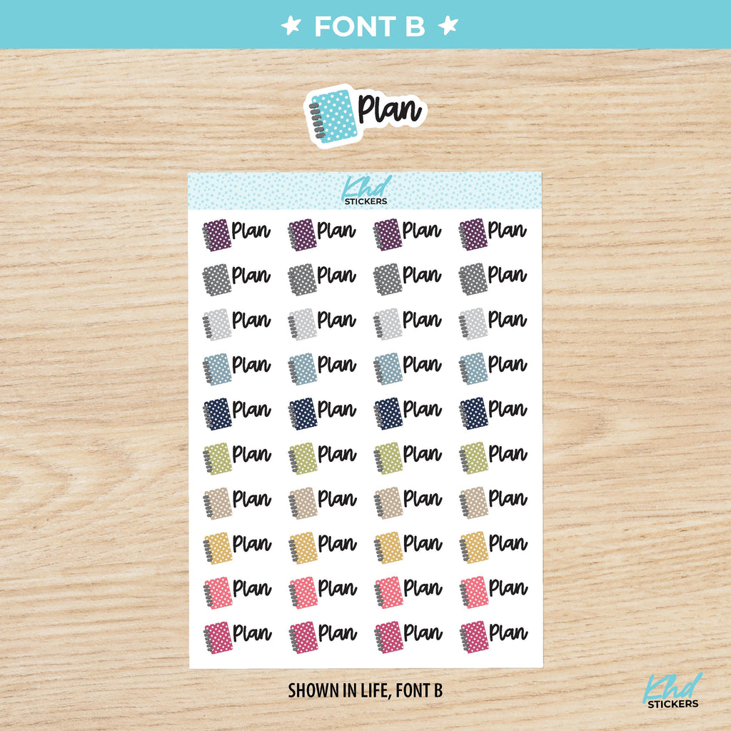 Plan Planner Stickers