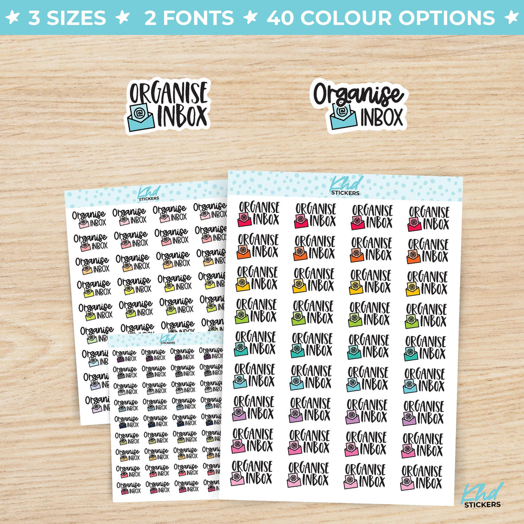 Organise Inbox Planner Stickers Small