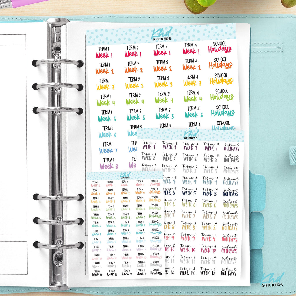 School Term Planner Stickers