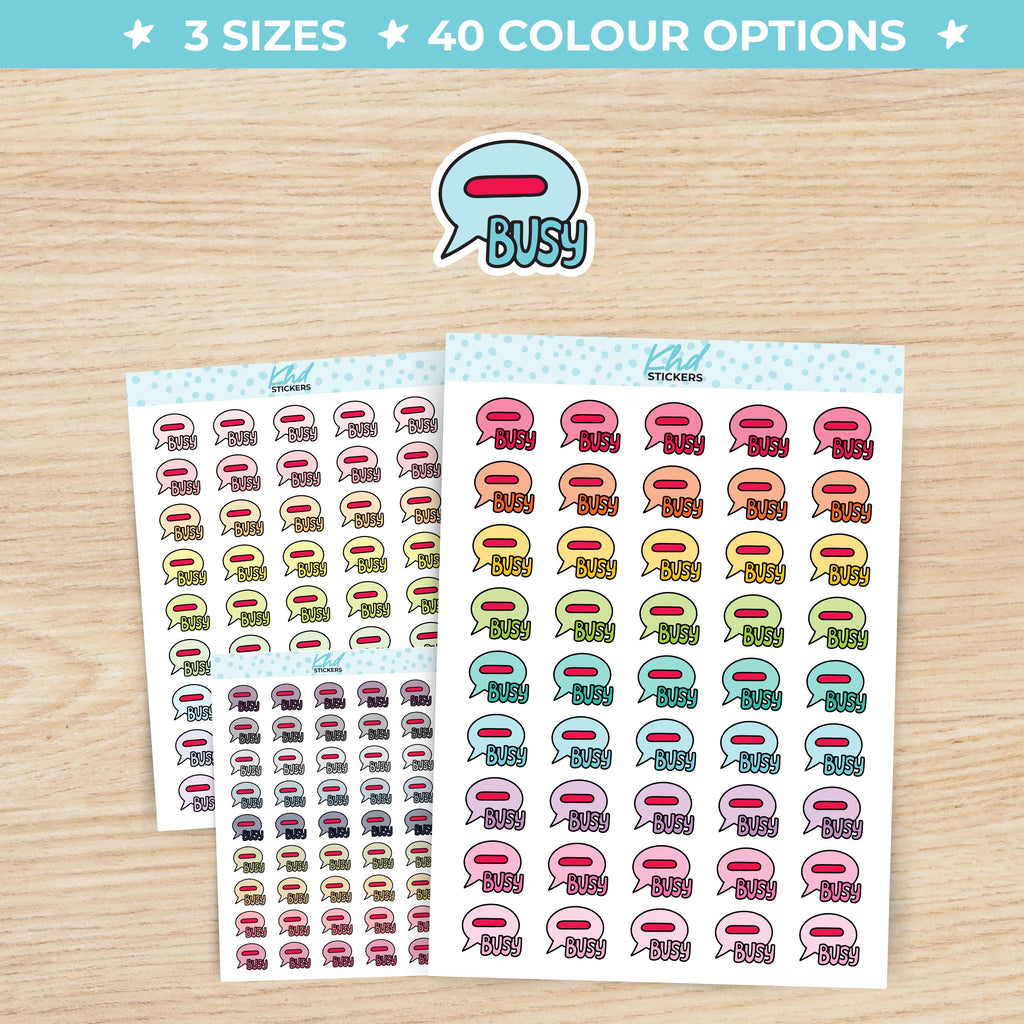 Busy Speech Bubble Planner Stickers Large