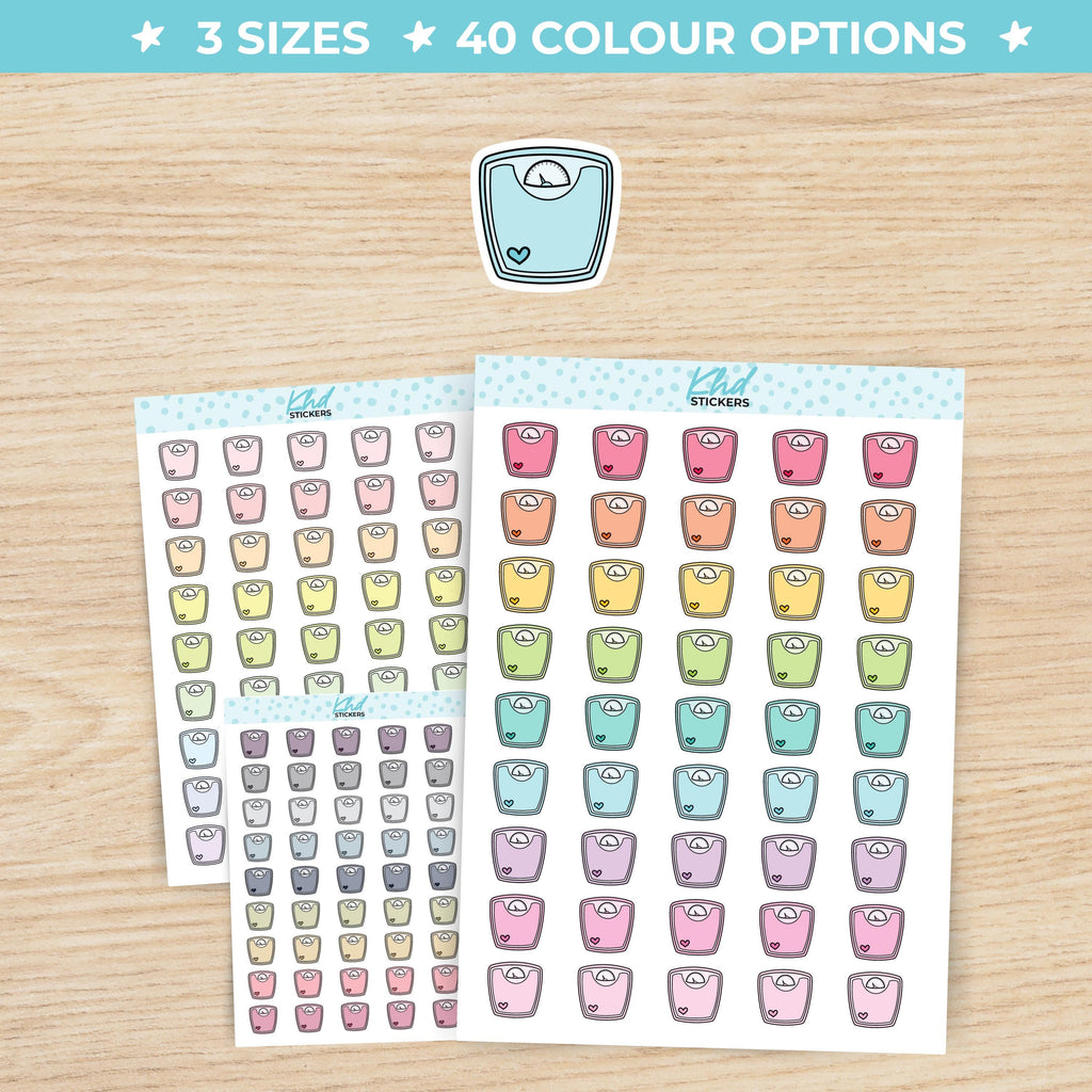 Bathroom Scales Stickers Small