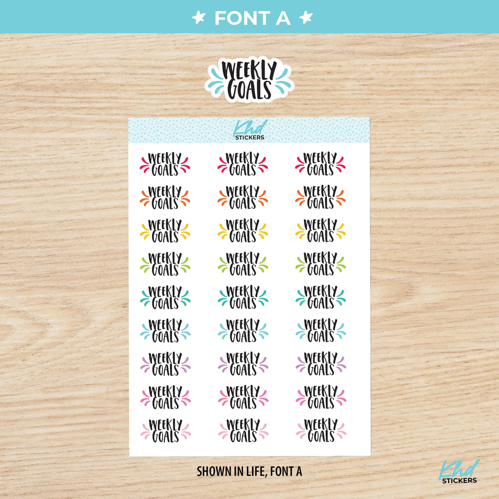 Weekly Goals Stickers