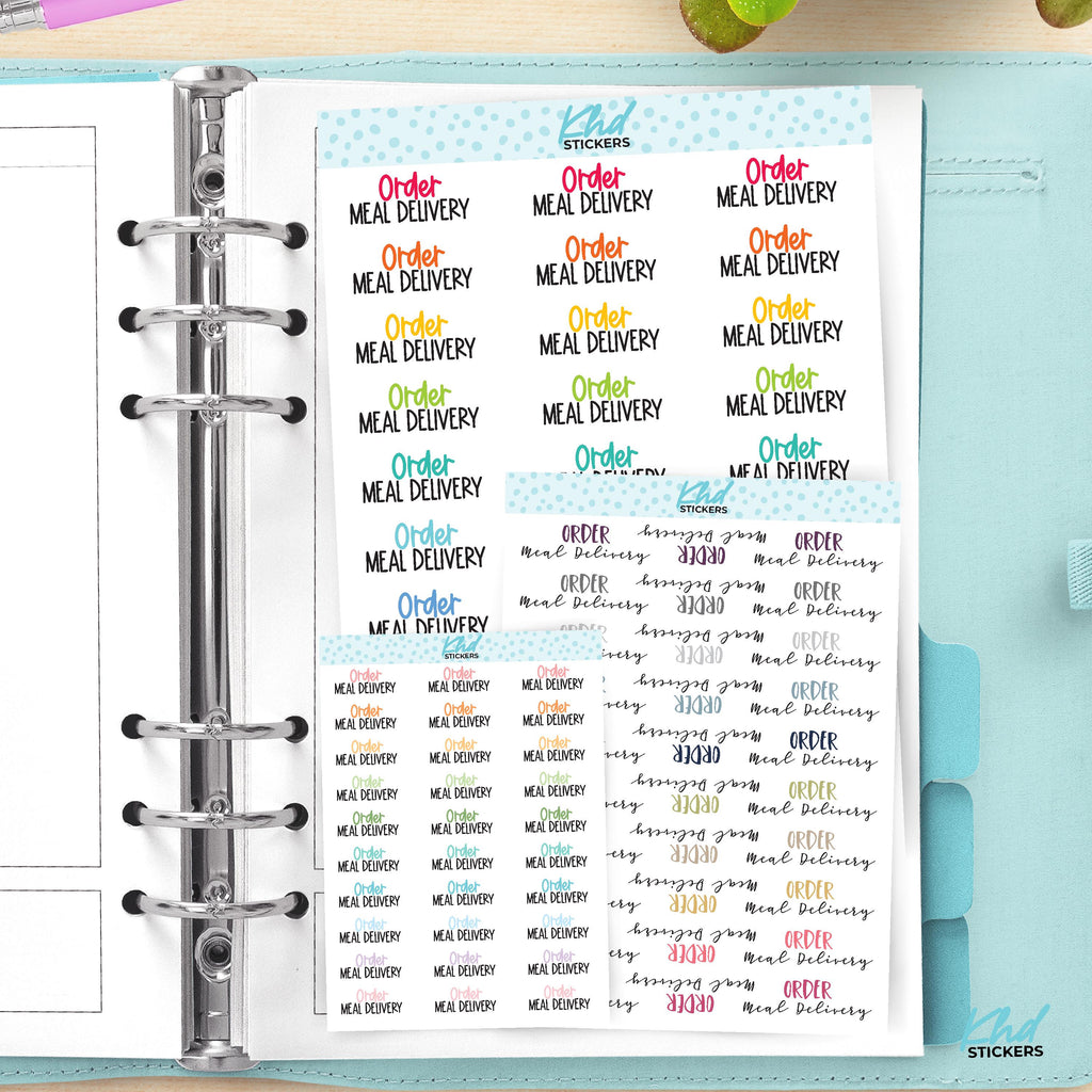 Order Meal Delivery Script Planner Stickers