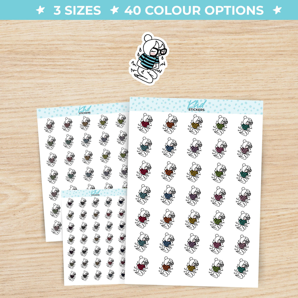 Planner Girl Period Cramp Stickers Small