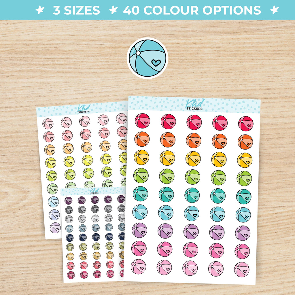 Beach Ball Stickers Small