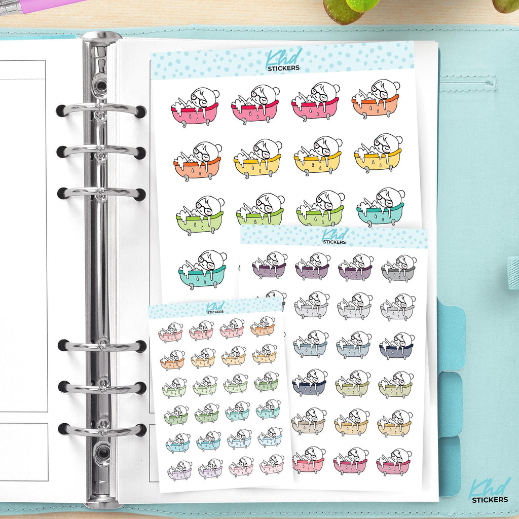 Planner Girl Leona Bathtime Stickers