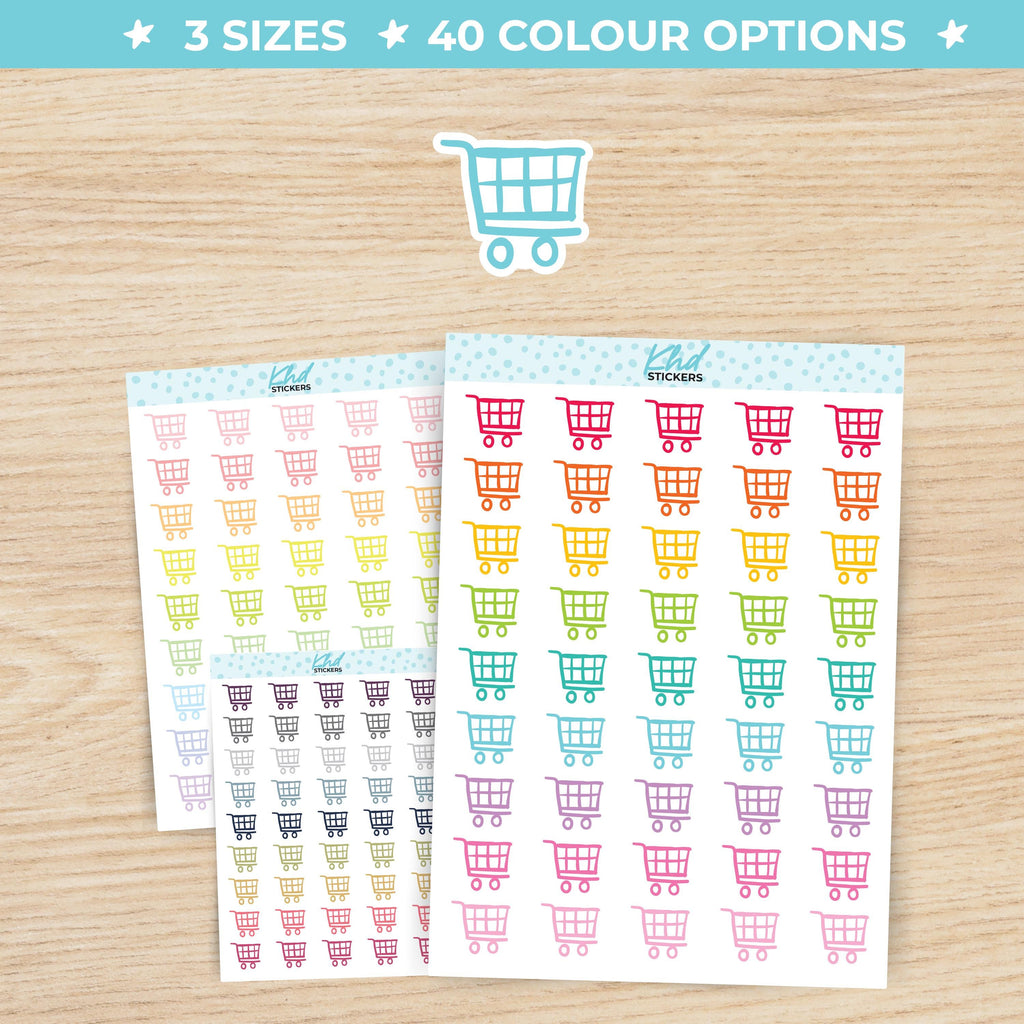 Shopping Trolley Stickers Small