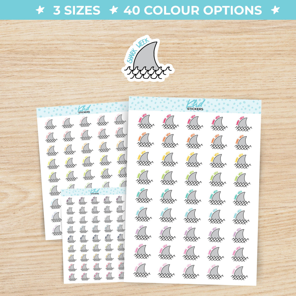 Shark Week Planner Stickers Small