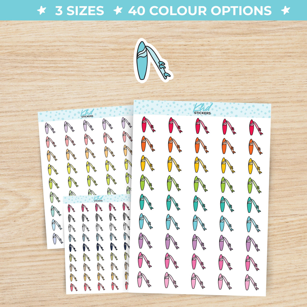 Surfboard Planner Stickers