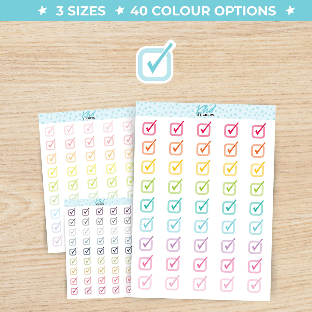 Tick Boxes Planner Stickers Small