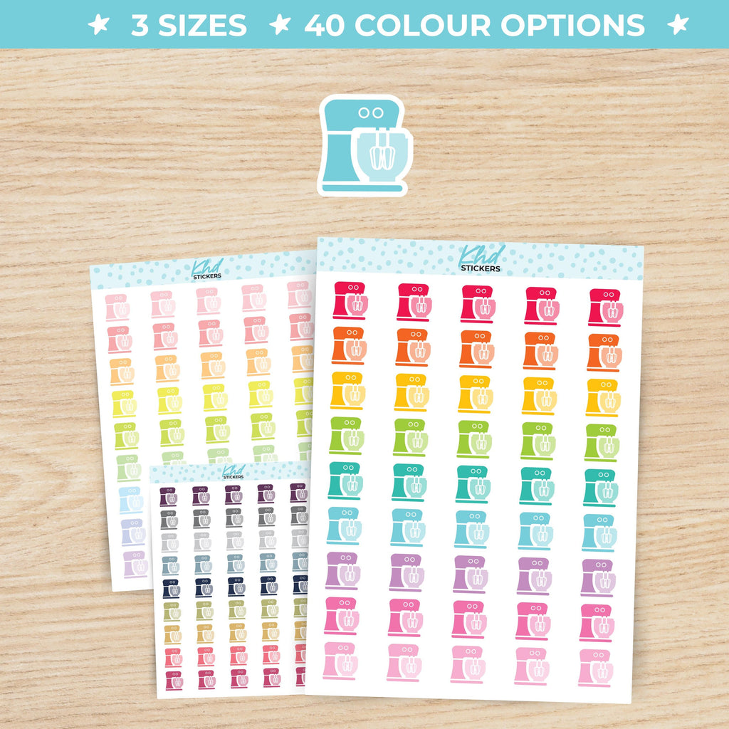 Kitchen Mixer / Baking Icon Stickers Small